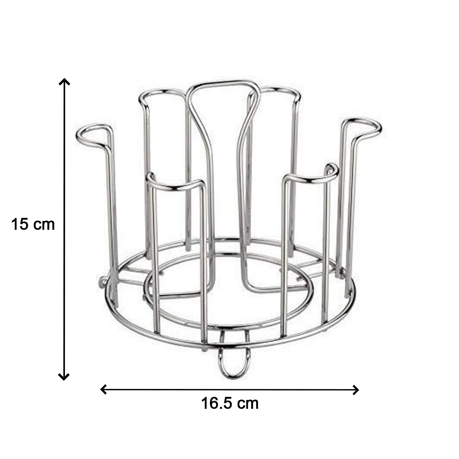 2741 SS Round Glass Stand used for holding sensitive glasses and all present in all kinds of kitchens of official and household places etc. (Moq :-2) DeoDap 2741 SS Round Glass Stand used for holding sensitive glasses and all present in all kinds of kitchens of official and household places etc. (Moq :-2) DeoDap